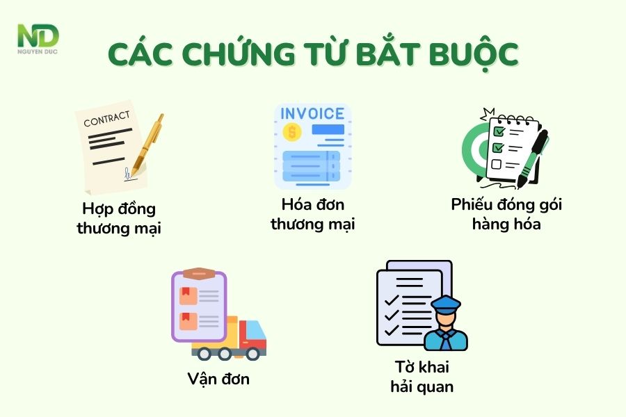 Các chứng từ xuất nhập khẩu bắt buộc