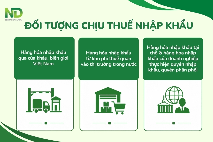 Đối tượng chịu thuế nhập khẩu