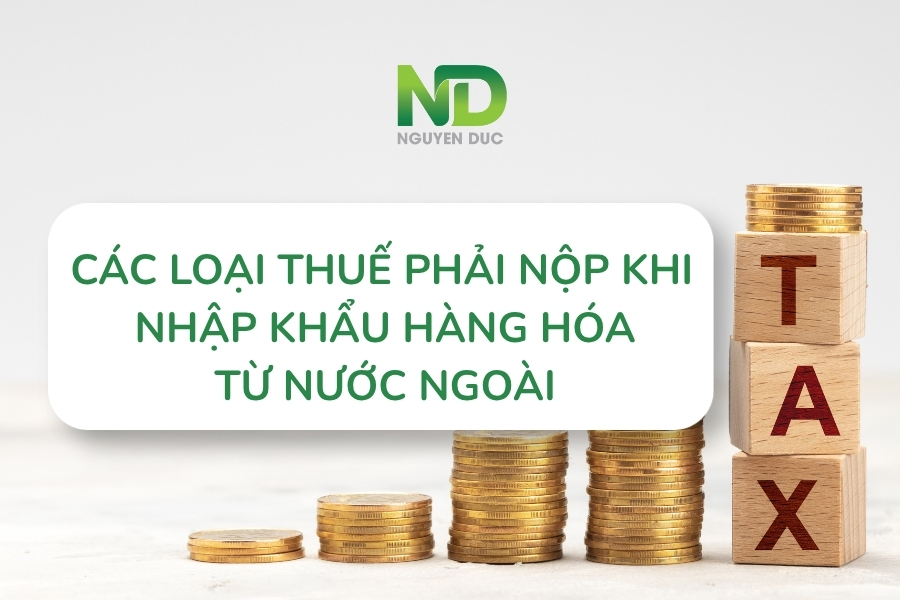 Các loại thuế phải nộp khi nhập khẩu hàng hóa từ nước ngoài