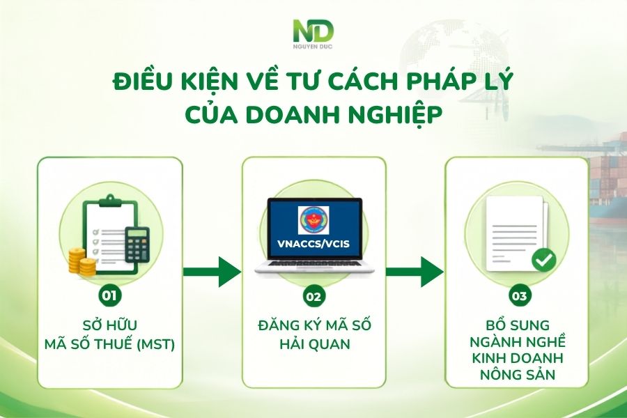 Điều kiện về tư cách pháp lý của doanh nghiệp
