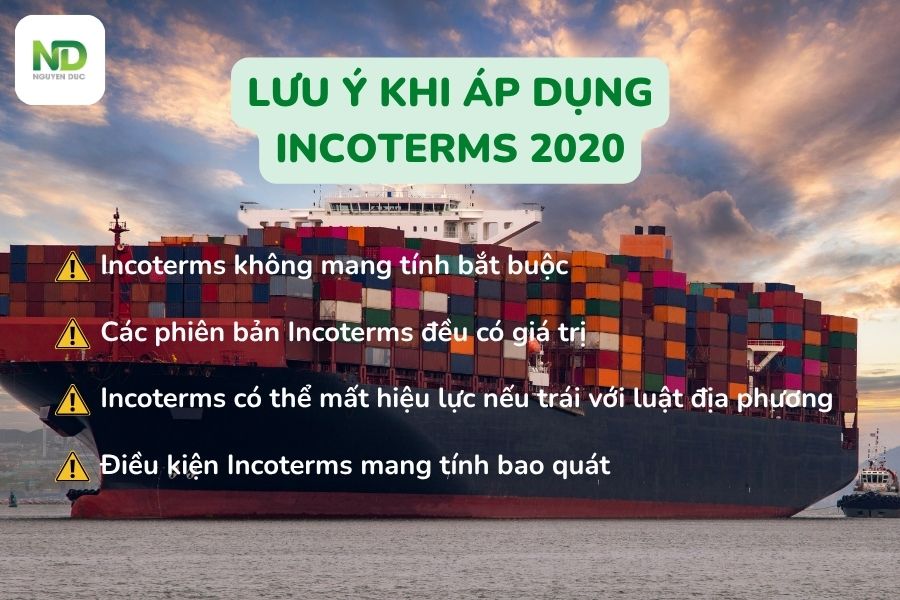 Một số lưu ý khi doanh nghiệp áp dụng Incoterms